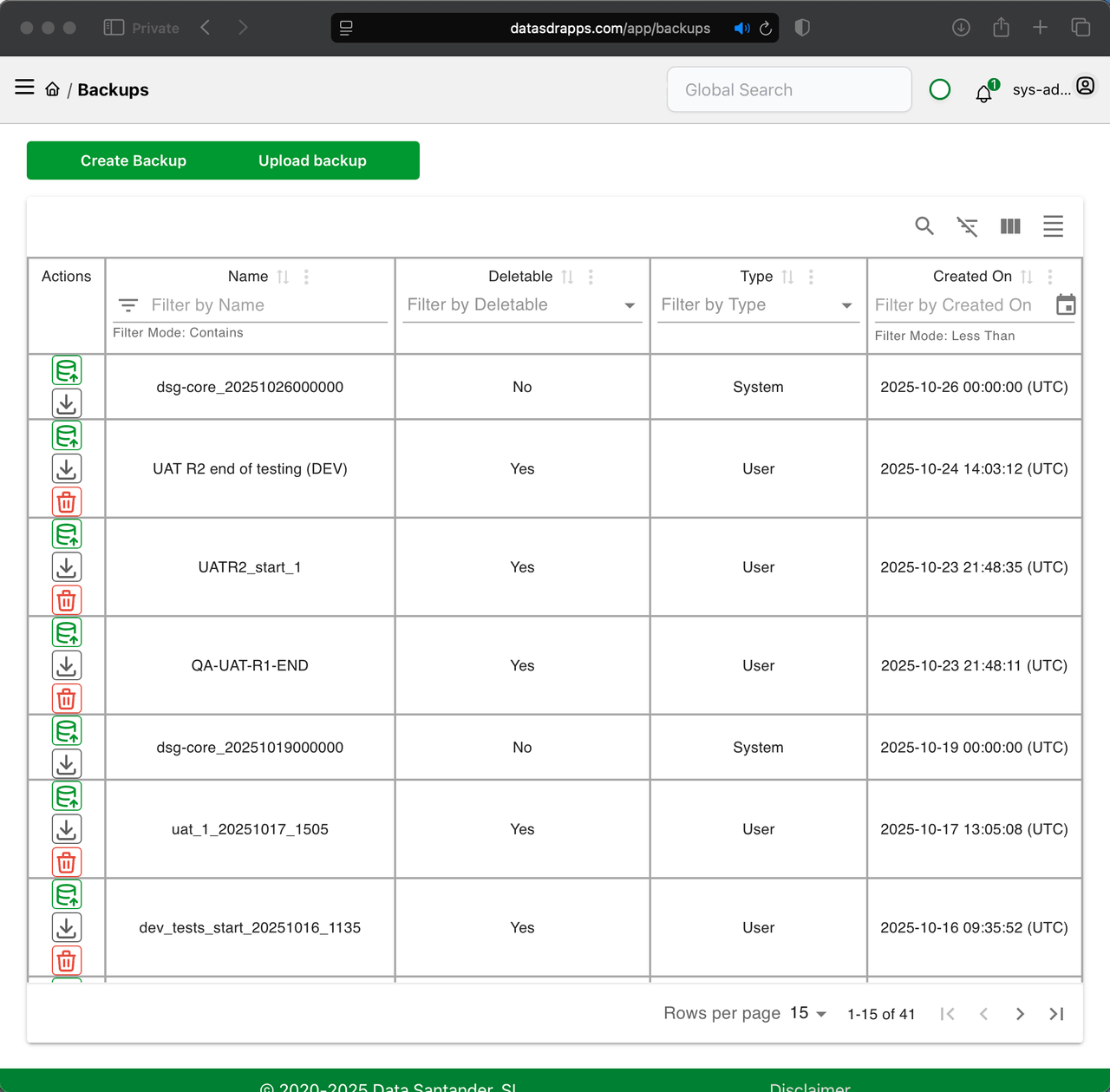 Integrated backups — point-in-time backup and restore