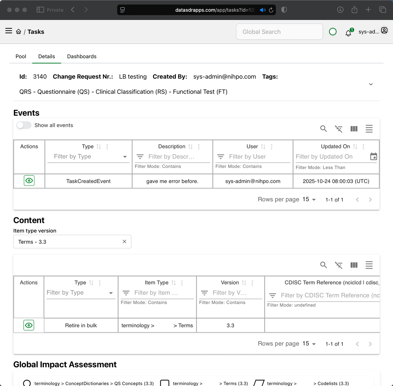 Task management — review and approval workflows